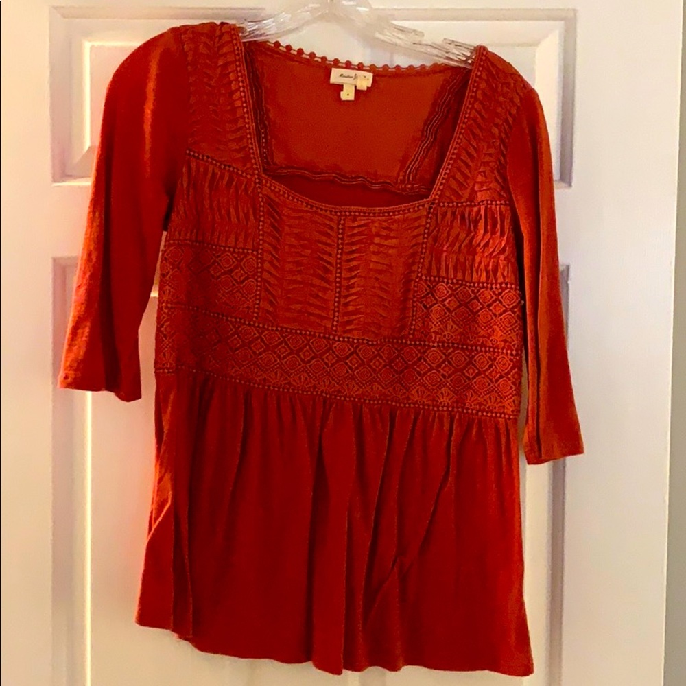 Anthropologie | Meadow Rue Crochet Blouse